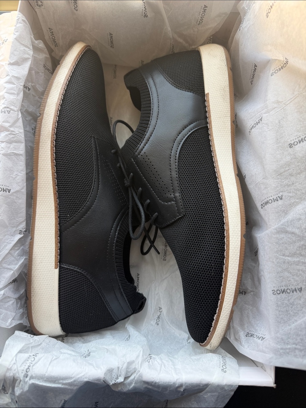 Sonoma Black Men's Oxfords - Lace-Up Dress Shoes - Picture 6 of 12